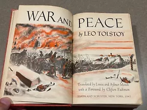 Krieg und Frieden von Leo Tolstoi (1942 Inneres Heiligtum Erstausgabe mit Leserhandbuch - Bild 1 von 20