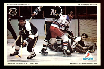 1971-72 NHLPA NHL PRO STAR PROMOTIONS Vic Hadfield Rangers Doug Mohns Minnesota - Image 1 of 2