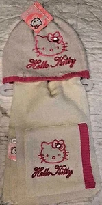 Hello Kitty Girl Acrylic Scarf & Hat Kit - Sanrio - New - Picture 1 of 3