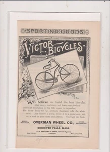 1891 BICICLETAS VICTOR MONTADAS EN ANUNCIO - Imagen 1 de 1