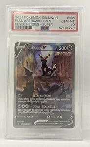 INDONESIA 2021 Pokemon TCG SWSH Eevee Heroes SR FA Umbreon V 085/069 PSA 10 - Imagen 1 de 2