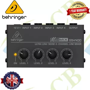 Behringer MX400 Micromix Low Noise 4 Channel Mono Line Audio Keyboard Mixer - Picture 1 of 1