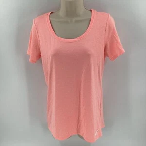 Nike Dri-Fit Women’s Running Workout Shirt Coral Pink Size Medium 965 - Picture 1 of 10
