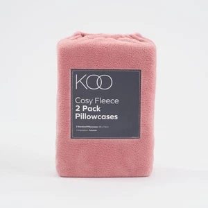NEW KOO Cosy Fleece Pillowcases 2 Pack By Spotlight - Picture 1 of 5