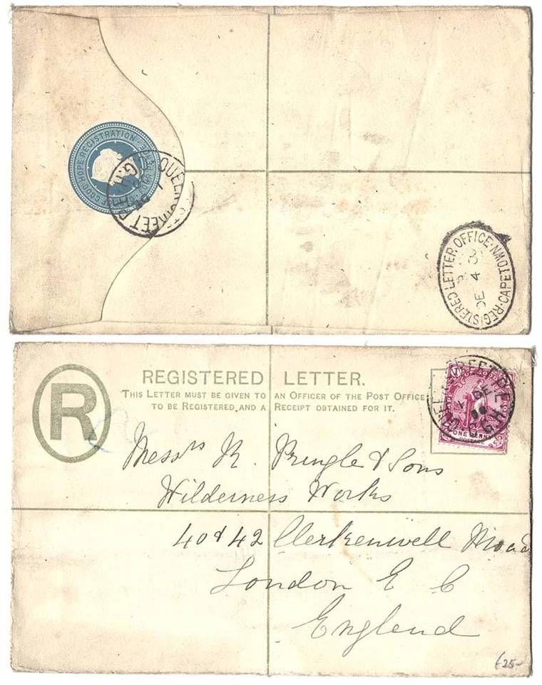 Cabo de Buena Esperanza 1900 Fino 4d Verde Reg Sobre mejorado 1d a Londres, nítido Foto 1 de 1