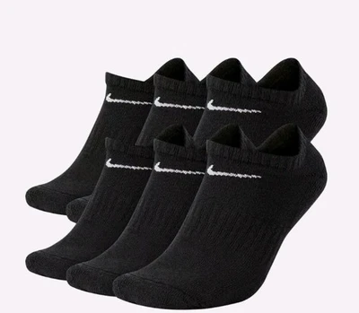 NIKE EVERYDAY DRI-FIT NO SHOW SOCKS BLACK Size SMALL - 3Y-5Y (WOMANS 4-6) NEW  - Image 1 of 4