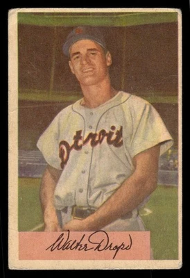 1954 BOWMAN WALT DROPO 7 FAIR BASEBALL DETROIT TIGERS - Image 1 of 2