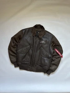 Breitling Alpha Industries Leather JacketMedium - Picture 1 of 22