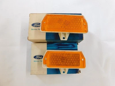 Nuevo de Lote Original Ford 1971 1972 Galaxie 500 LTD Guardabarros Delantero Luces Marcadoras Lámparas Lentes Foto 1 de 4
