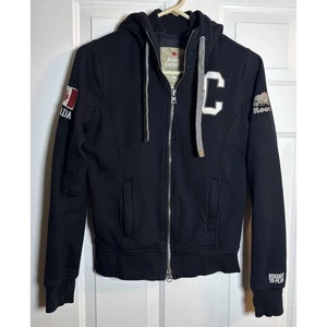 Roots Canada Full Zip Hoodie Herren M Black Maple Leaf Canada Patch Jacke - Bild 1 von 8
