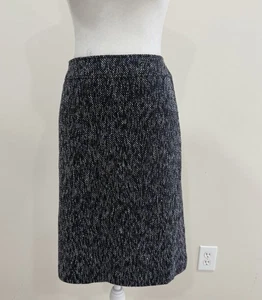 Neu mit Etikett Tahari ASL schwarz lila & weiß Tweed Bleistiftrock Größe 14 - Bild 1 von 6