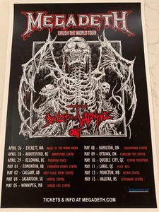 Megadeth 2023 Canada Crush the World Tour Concert Poster - Picture 1 of 7