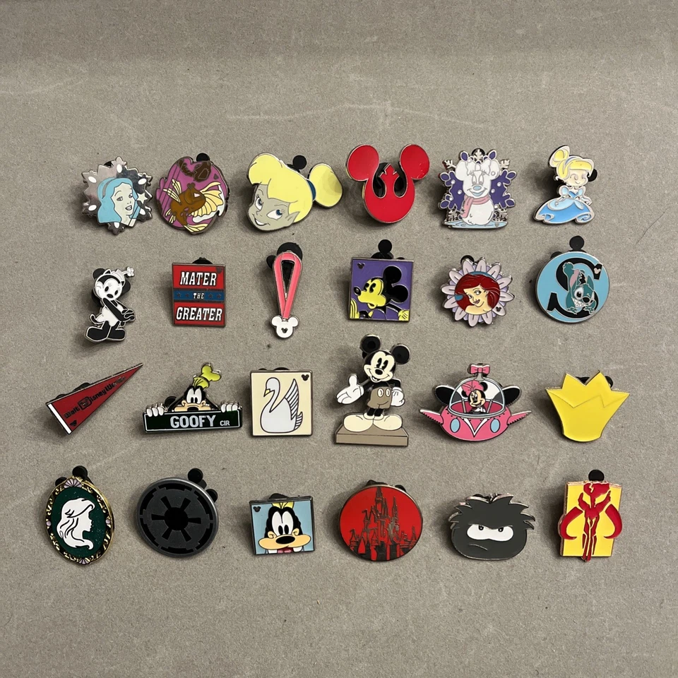 迪士尼别针交易套装 24 件无重复,100% 可交易 — 第 1/1 张图片