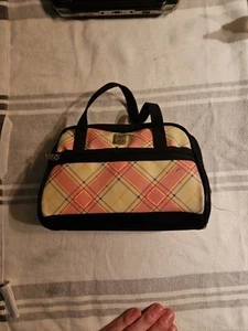 Official Nintendo DS Carrying Case Pink & Cream Plaid Pattern Purse Bag - Picture 1 of 2