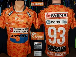 Arhus Handbold Denmark Dansk Hummel #93 Martinusen Shirt Jersey Kit Top - Picture 1 of 9