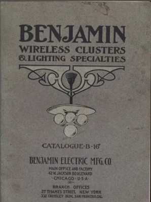 Benjamin Electric Catalog Collection Socket Cluster Adapter Industrial Lamp 3way - Image 1 of 4