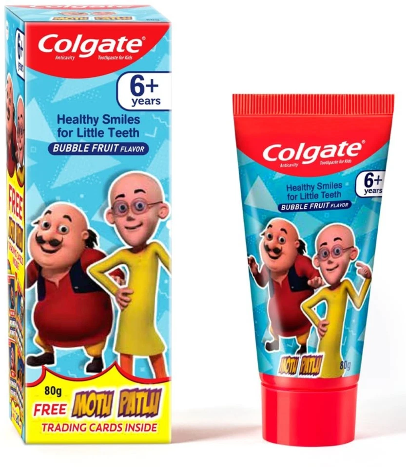 Colgate Kids Toothpaste Bubble Fruit Flavour helps children fight cavities 80gm - Image 1 of 4