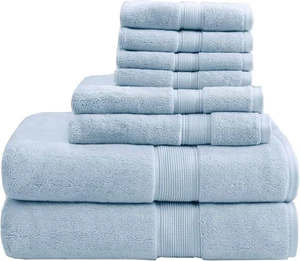 SIGNATURE Set Di Asciugamani Lusso in 100% Cotone, 800 G/M² Altamente Assorbente - Foto 1 di 12