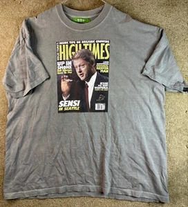 S.O.C. Loud Life XXL Bill Clinton High Times Cannabis Humorous T Shirt Made USA - Picture 1 of 10