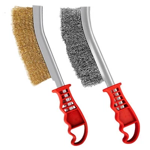 Stainless Steel Wire Brush Brass Cleaning Brush Rust Remover Burring Hand Tools - Picture 1 of 16