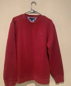 Vintage Tommy Hilfiger Pullover Pulli Herren Gr. XL rot Rundhals Sweatshirt - Bild 1 von 7