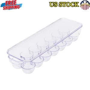 Clear Egg Holder W/ Lid 14 Eggs Refrigerator Storage Organizer BPA Free New - Picture 1 of 6