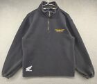 Honda Gold Wing Double Sided 1 4 Zip Pullover Sweater Sweatshirt Mens Sz Small