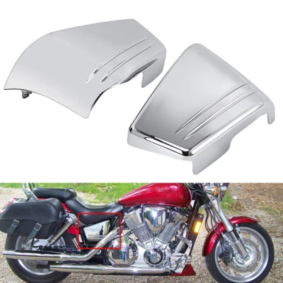 Chrome Battery Side Covers Fairing For Honda VTX1800C Custom 2002-2004 2006-2008 Foto 1 de 4