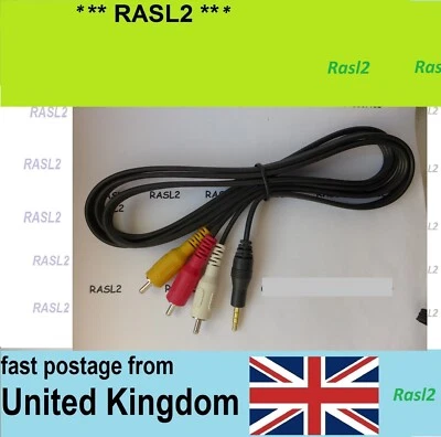 Panasonic AV CABLE LEAD 3 PHONO RCA 3.5MM JACK PLUG, TV to 8MM/Mini DV CAMCORDER - Image 1 of 4