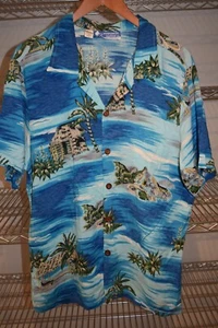 Ocean Pacific vtg 80s Rayon Hawaiian Aloha Shirt Medium S/M EUC O.P. - Picture 1 of 5