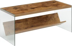 Soho Modern Living Storage Shelf, Contemporary Coffee Table For Family Room, 40" - Picture 1 of 2