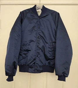 Vintage Hartwell Bomber Jacket Size Small Blue Snaps 80's READ - Bild 1 von 17