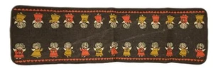 Walterscheid German Angels Woven Jute Vtg Table Runner MCM Brown 40”x 12” - Picture 1 of 4