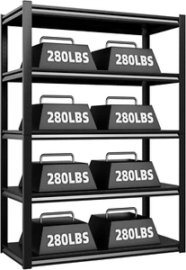 2000LBS Metal Shelving Units, 5 Tier Heavy Duty Garage Shelves, Multi-Functional - Picture 1 of 6
