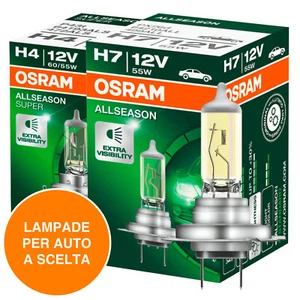 Osram Lampade ALLSEASON Super Lampadine Alogene Fari Omologate ECE per Auto - Foto 1 di 5