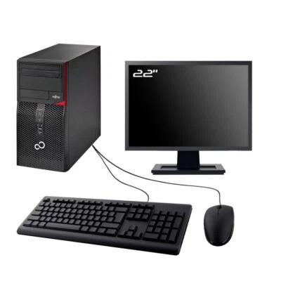 PC Fujitsu Esprimo P420 tour Pantalla 22" Intel I3-4130 RAM 8Go SSD 480Go W10 Wi - Imagen 1 de 4