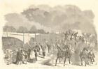 Ascot Races - Sketch On The Road - Staines Bridge. Berkshire. Society 1851