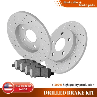 Rotores de freno de disco trasero rotor y pastillas de cerámica para Chevrolet Chevy Impala 2011 2012 Foto 1 de 4