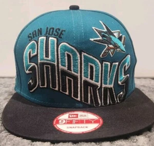 San Jose Sharks Hat - NEW ERA 9FIFTY - Large Embroidery Snapback Cap - New - Picture 1 of 6