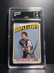 1976-77 OPC # 373 LEAFS DAVE TIGER WILLIAMS ROOKIE Card, PIM, Ride The Stick