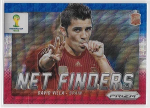 2014 PANINI PRIZM WORLD CUP NET FINDERS BLUE & RED WAVE PRIZMS David Villa #22 - Picture 1 of 1