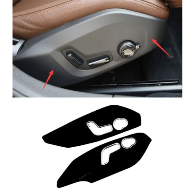 Para Volvo S60 V60 2019 2020 2021 Asiento Negro Brillante Ajuste Botón Panel Borde Foto 1 de 4