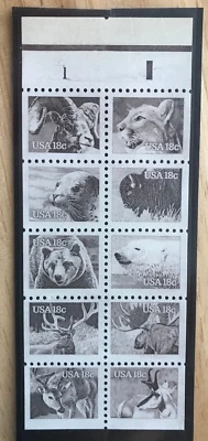 SCOTT #1880-89 AMERICAN WILDLIFE BOOKLET PANE OF 10 MNH STAMPS - Image 1 of 2
