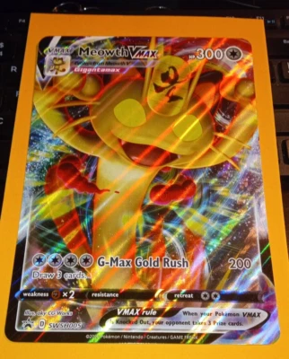 Pokémon Meowth VMAX JUMBO Shiny Card - SWSH005 Black Star Promo - 2020 - Image 1 of 2