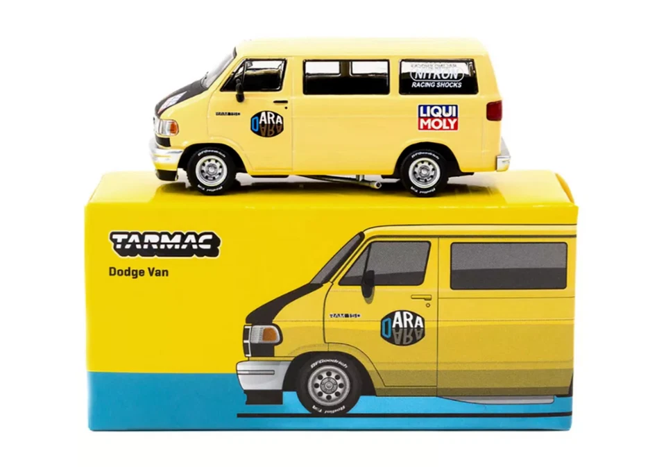 Tarmac Works Dodge Ram 150 Van Yellow 1/64 Diecast Model T64G-TL032-YL
