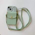 Card Pocket Long Lanyard Rubber Phone Cover Case For Iphone 13 11 12 14 Pro Max