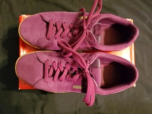 Size 10 - PUMA Vikky Platform Dark Purple 363287-08 Low Medium - Picture 1 of 11