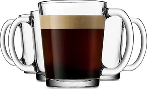 Coffee Mugs, Hot Beverage Drinking Glasses Tea Cups 180 ml Set of 4 pcs - Picture 1 of 6