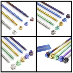 GR5 Vorderradachse aus Titanlegierung mit Mutter passend für Yamaha nmax155 - Picture 1 of 33