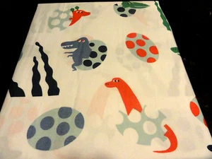 new whimsical Colorful DINOSAURS Orange Green Blue 3 pc TWIN SHEETS Baby DINO - Picture 1 of 5